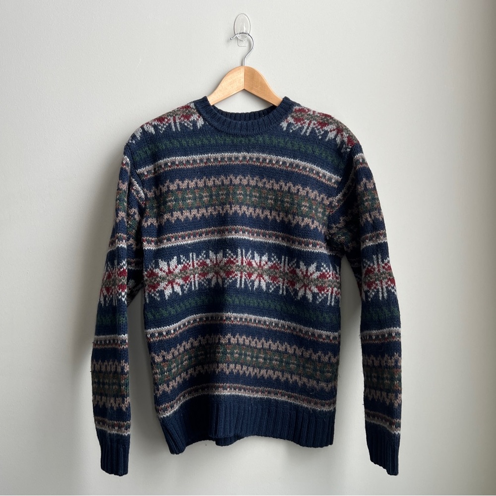 GAP vintage Wool Fair Isle Crewneck Sweater
